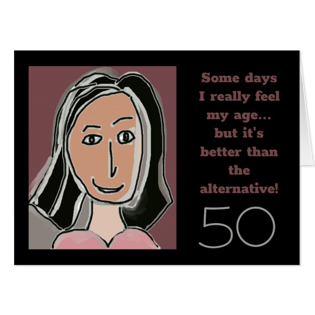 GIANT CARD Funny Sister's 50th Birthday Card (Front Horizontal)