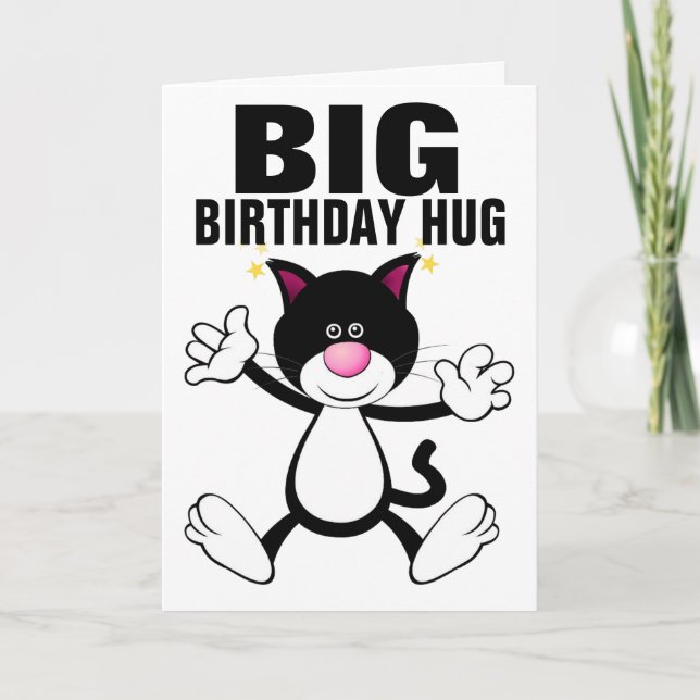 GIANT CAT HUG BIRTHDAY CARDS (Front)
