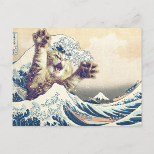 Giant Cat Wave – The Great Wave off Kanagawa Postcard