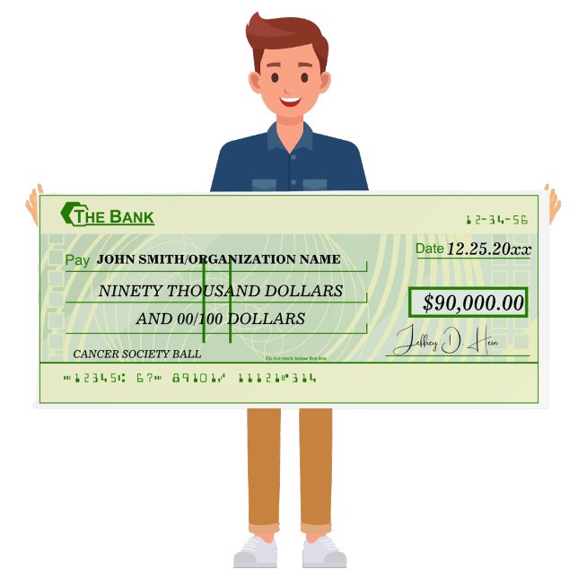  Giant Charity Blank Check Retro International Foam Board (Creator Uploaded)