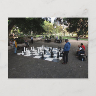 Giant Chess Game in Hyde Park, Sydney Postcard