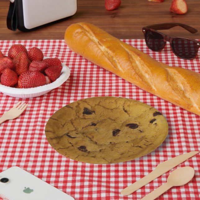 Giant Chocolate Chip Cookie Paper Plates (Picnic)