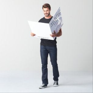 Giant Christmas Card (Santa in Snow Card) W/Env