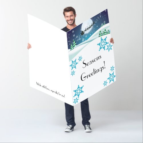 Giant Christmas Card_Winter Night  Santa WEnv Card