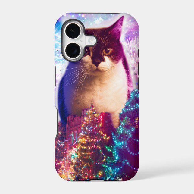 Giant Christmas Cat Iphone Case (Back)