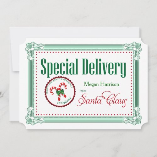 Giant Christmas Special Delivery Custom Gift Tag