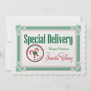 Giant Christmas Special Delivery Custom Gift Tag Holiday Card