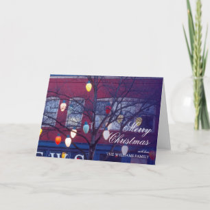 Giant Christmas Tree Lights in Seattle Holiday Card