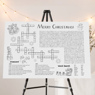 Giant Christmas Word Search and Crossword Foam Board