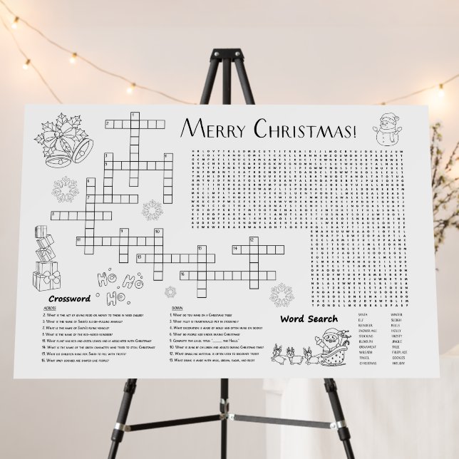 Giant Christmas Word Search and Crossword Foam Board (In Situ (Stand))