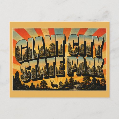 Giant City State Park Illinois Sandstone Bluffs Postcard