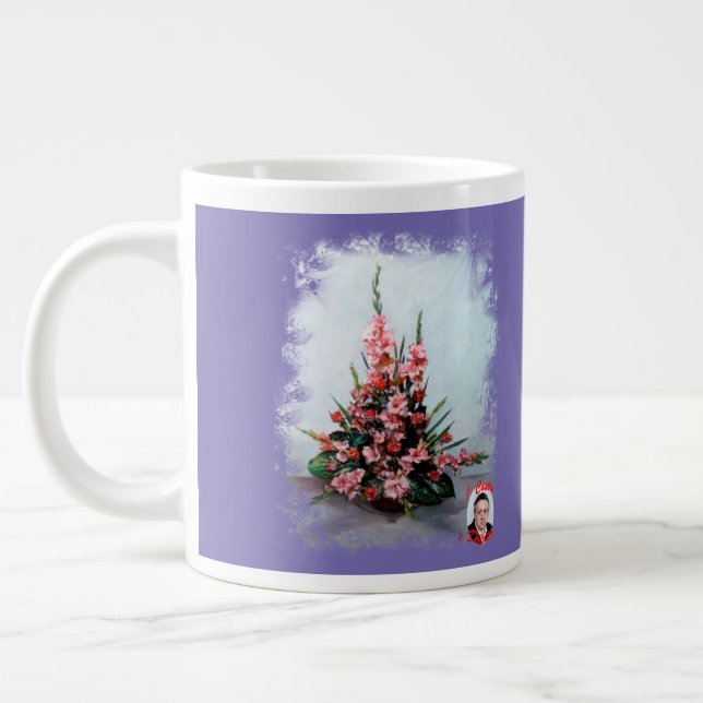 Giant Coffee Bowl Flower Wine Giant Coffee Mug (Left)