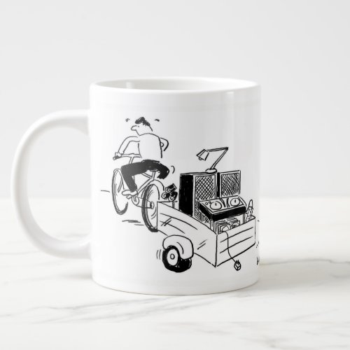 Giant Coffee Mug with a Mobile DJ