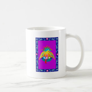 giant colorful bird coffee mug