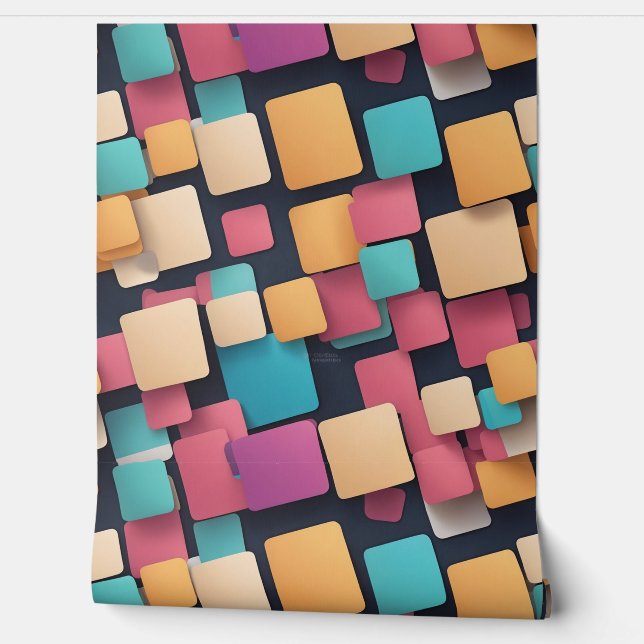 Giant colorful squares wallpaper  (Unrolling)