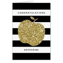 Giant Congratulations Graduation Card Gold Glitter