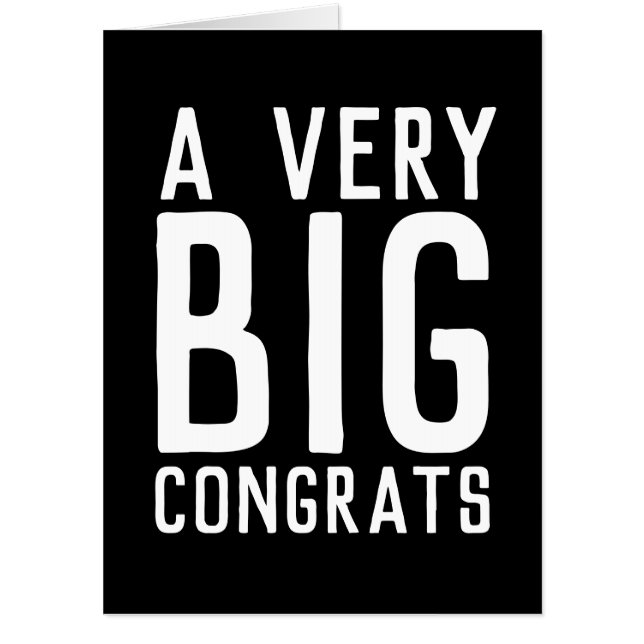 GIANT CONGRATULATIONS OVERSIZED YOU CUSTOMIZE CARD (Front)