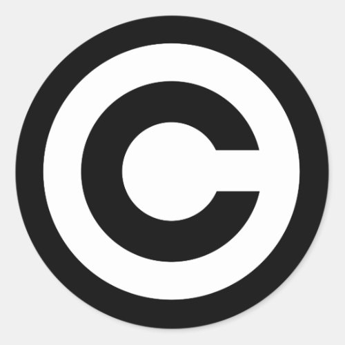 Giant Copyright Symbol Stickers