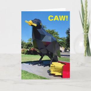 Giant Crow Birthday Card