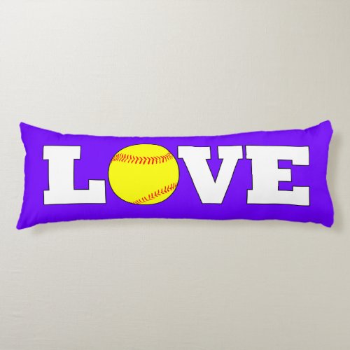 Giant Custom Color Fastpitch Softball LOVE Sports Body Pillow