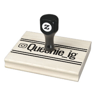 Giant Custom Instagram Address rubber ink stamp
