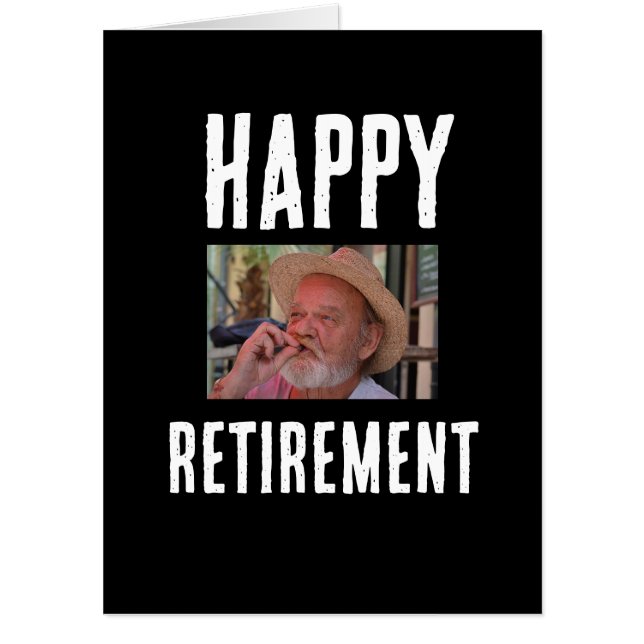 GIANT CUSTOM PHOTO RETIREMENT BIG GREETING CARD (Front)