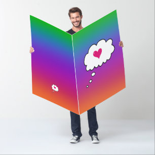 Giant Dark Rainbow Valentine Card