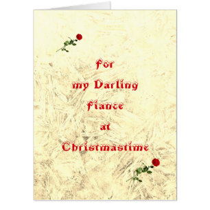 Giant Darling Fiance Christmas Card