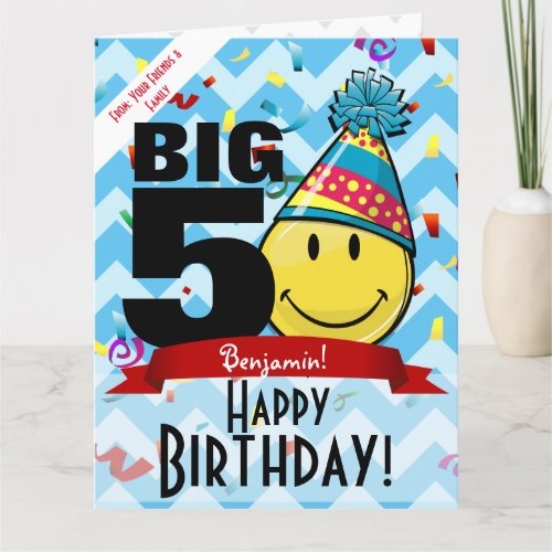 Giant Decade Mark Happy Birthday Smiling Big Card