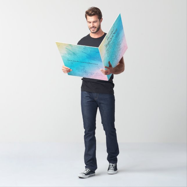 Giant December Birthstone Turquoise Greeting Card (In Situ)