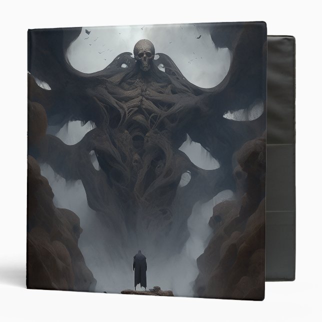 Giant Demon Creature Dark Fantasy Horror 3 Ring Binder (Front/Inside)