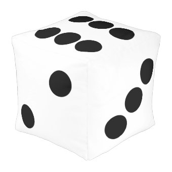 Giant Dice Bachelorette Party Games Pouf | Zazzle