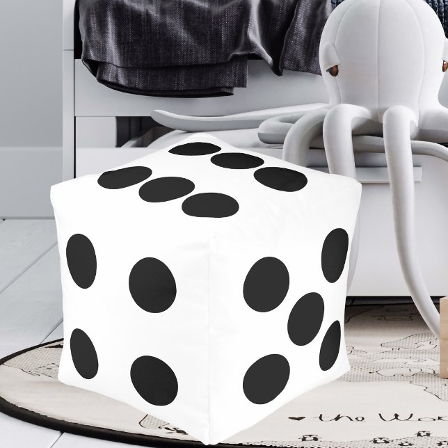 Giant Dice Kids Bedroom Decor Furniture Pouf (Giant Dice Kids Birthday Party Games Pouf
)