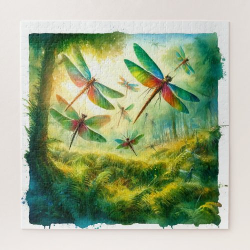 Giant Dragonflies in Ancient Forest REF29 _ Waterc Jigsaw Puzzle
