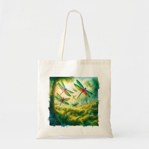 Giant Dragonflies in Ancient Forest REF29 _ Waterc Tote Bag