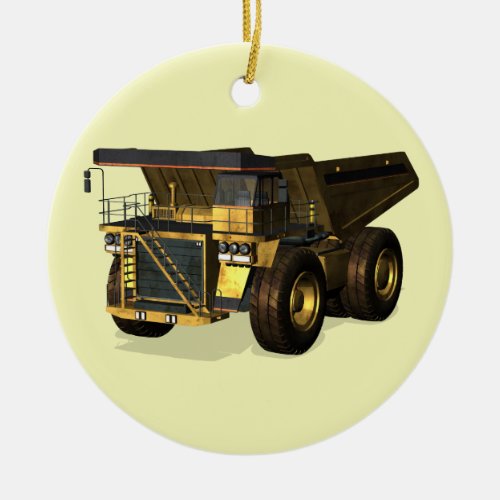 Giant Dump Truck Ceramic Ornament