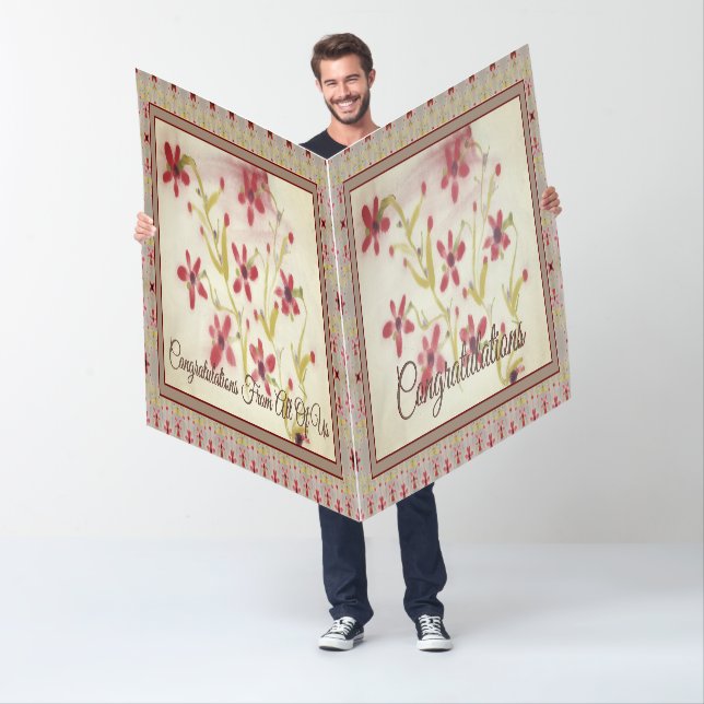 Giant Early Retirement Congratulations Paper Card (In Situ)