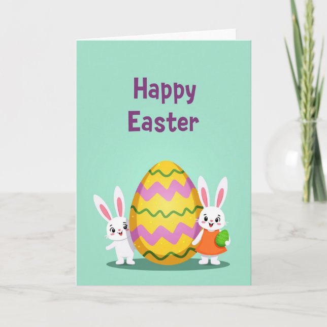 Giant Egg Happy Easter Card (Front)