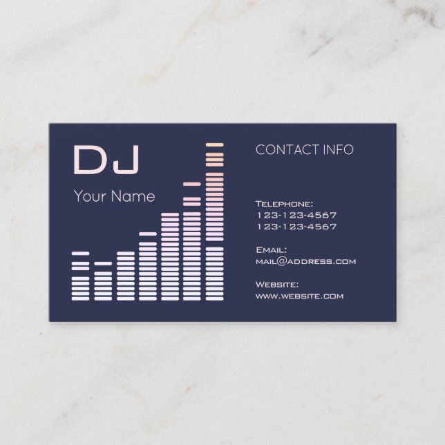 Giant equalizer template pattern business card (Front)