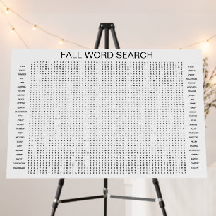 Giant Fall Word Search Poster