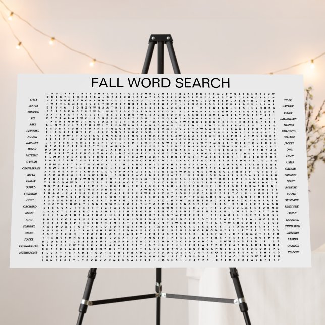 Giant Fall Word Search Poster (In Situ (Stand))