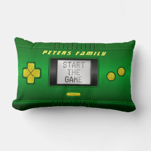 Giant faux gamepad handheld console retro lumbar pillow