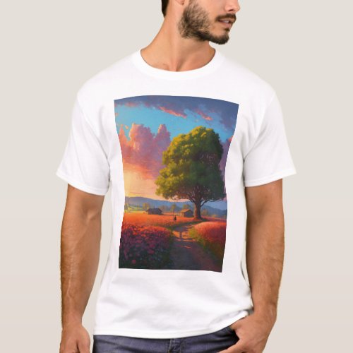 Giant flower design  T_Shirt