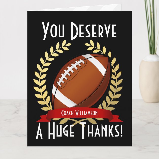 Giant Football Coach Thank You (Front)