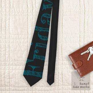 Giant Friday Blue on Black Neck Tie