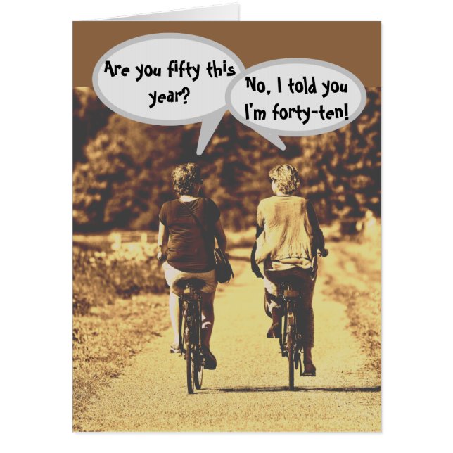 GIANT funny 50th birthday  Card (Front)