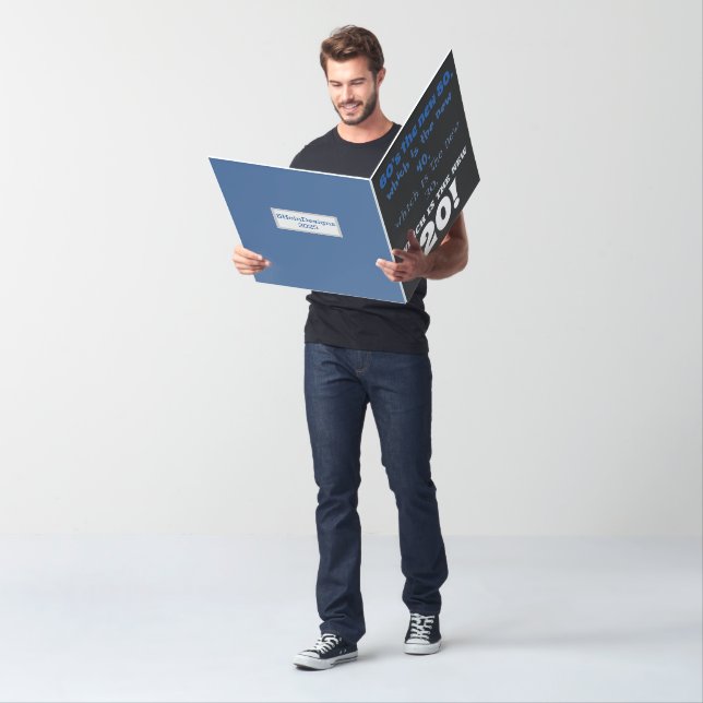 GIANT funny benjamin button reverse aging Birthday Card (In Situ)