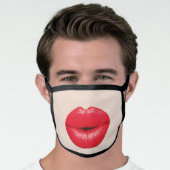 GIANT FUNNY BOTOX RED LIPS MASK (Worn Him)
