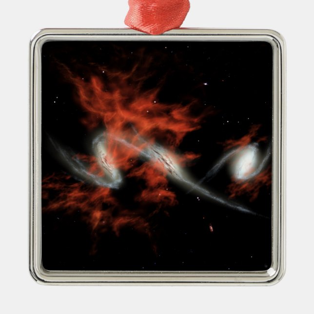 Giant galactic blobs metal ornament (Front)