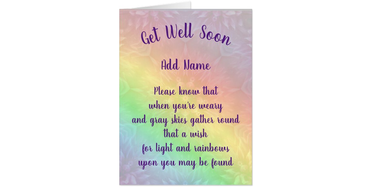 Giant Get Well Soon Card | Zazzle